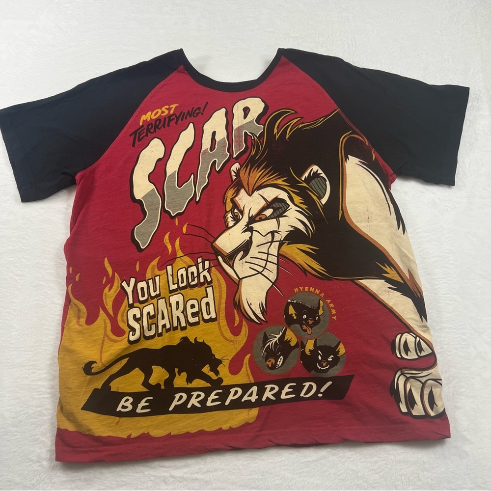 Disney Kids Lion Graphic T-Shirt - Red & Black size xxl